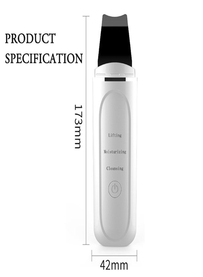 AJICA Ultrasonic Facial Skin Scrubber for Wet Skin, Blemish & Blackheads Remover and Facial Pores Cleaner 3 in 1, Stainless Steel Spatula Safe for skin - Image 5