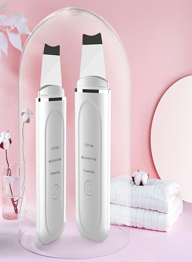 AJICA Ultrasonic Facial Skin Scrubber for Wet Skin, Blemish & Blackheads Remover and Facial Pores Cleaner 3 in 1, Stainless Steel Spatula Safe for skin - Image 2