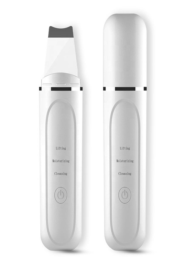 AJICA Ultrasonic Facial Skin Scrubber for Wet Skin, Blemish & Blackheads Remover and Facial Pores Cleaner 3 in 1, Stainless Steel Spatula Safe for skin - Image 1