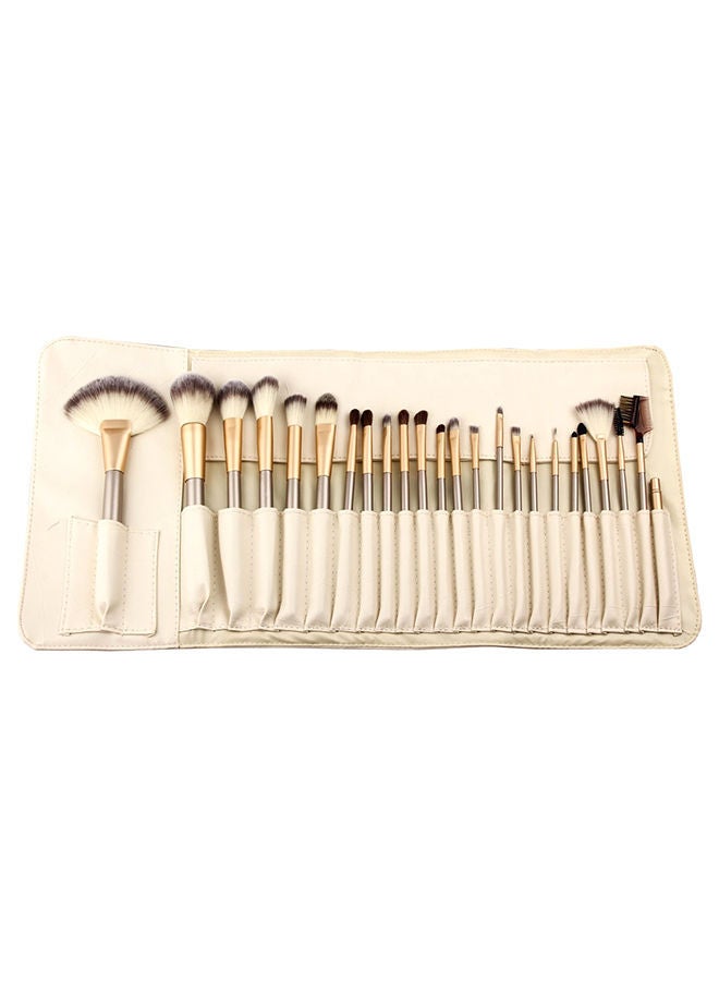 NIBEMINENT 24-Piece Makeup Brush Set With Bag Multicolour