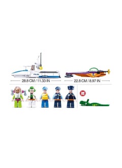 Sluban Sluban - Police Manhunt In Sea Bricks Set 559 Pieces - M38-B0827  - Image 4