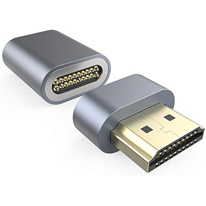 MAGNETIC HDMI ADAPTER WITH 20PINS TYPE A HDMI FEMALE AND MALE PORT
