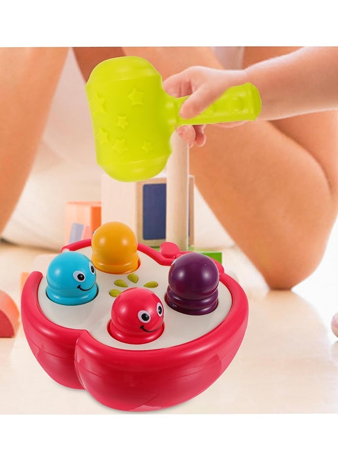 COGNIKIDS لعبة ضرب الخلد للأطفال | لعبة تفاعلية لضرب الخلد بالمطرقة | لعبة تعليمية ملونة للأطفال من 10 أشهر فما فوق | مجموعة لعب متينة وخالية من BPA للتطور المبكر - مختلطة - Image 1