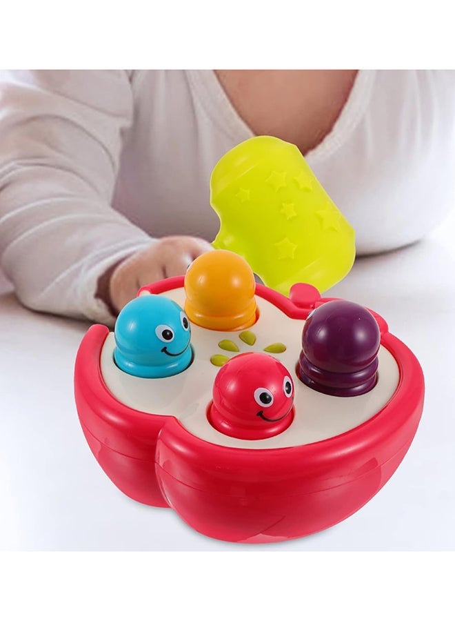 COGNIKIDS لعبة ضرب الخلد للأطفال | لعبة تفاعلية لضرب الخلد بالمطرقة | لعبة تعليمية ملونة للأطفال من 10 أشهر فما فوق | مجموعة لعب متينة وخالية من BPA للتطور المبكر - مختلطة - Image 3