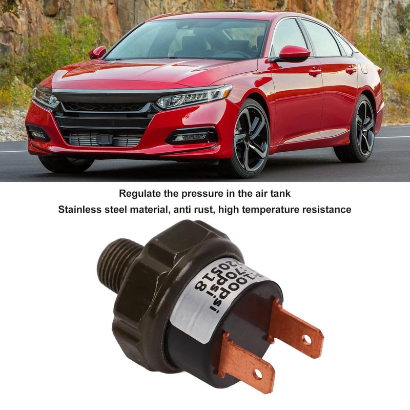 Ejoyous Air Pressure Switch Control Valve, Stainless Steel Universal Air Pressure Switch Car Replacement Part for Train Horns 70-100PSI - Image 2