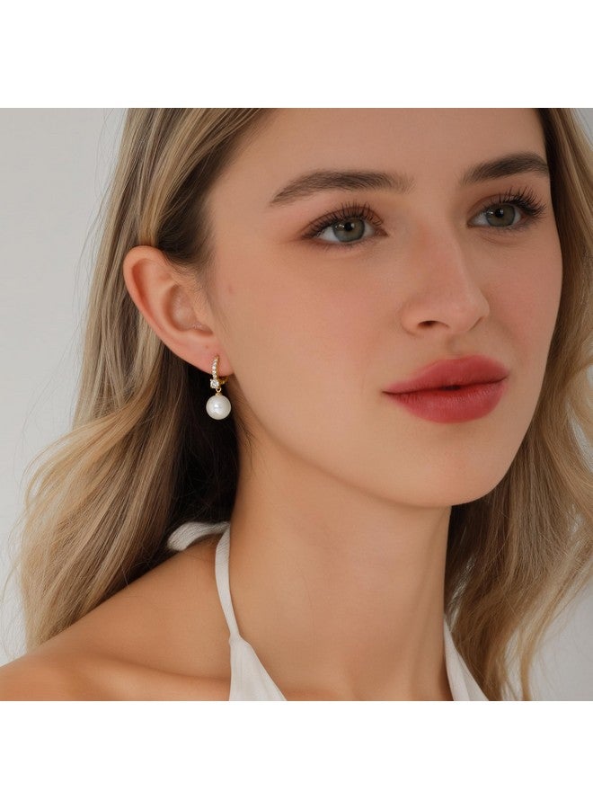 كيسا بلان أقراط اللؤلؤ للنساء أقراط متدلية من الذهب عيار 14 قيراطًا من اللؤلؤ أقراط متدلية عصرية للنساء أقراط حفلات الشاطئ أقراط متدلية أنيقة مجوهرات الزفاف كهدية - Image 1