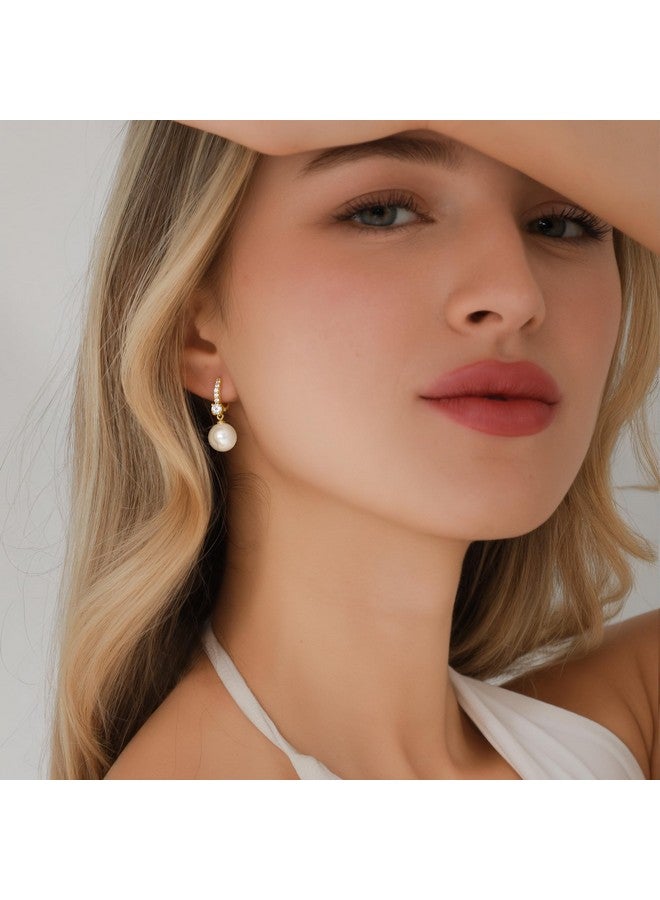 كيسا بلان أقراط اللؤلؤ للنساء أقراط متدلية من الذهب عيار 14 قيراطًا من اللؤلؤ أقراط متدلية عصرية للنساء أقراط حفلات الشاطئ أقراط متدلية أنيقة مجوهرات الزفاف كهدية - Image 2