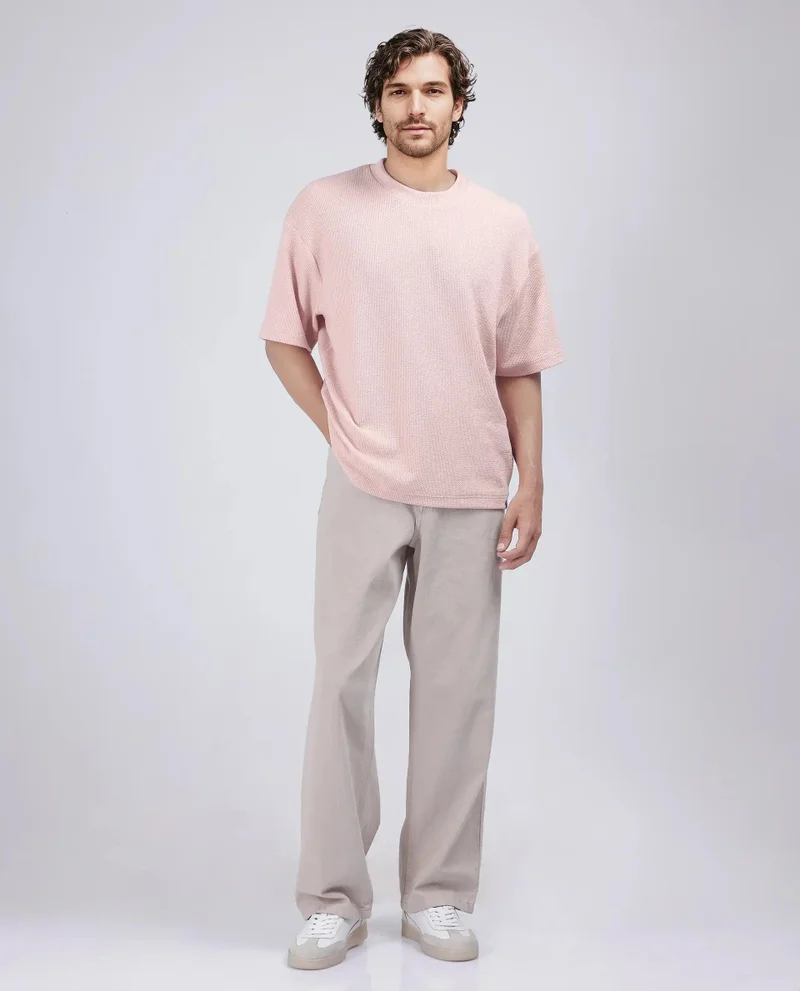 Rare Rabbit Men's Knitted Seersucker T-Shirt