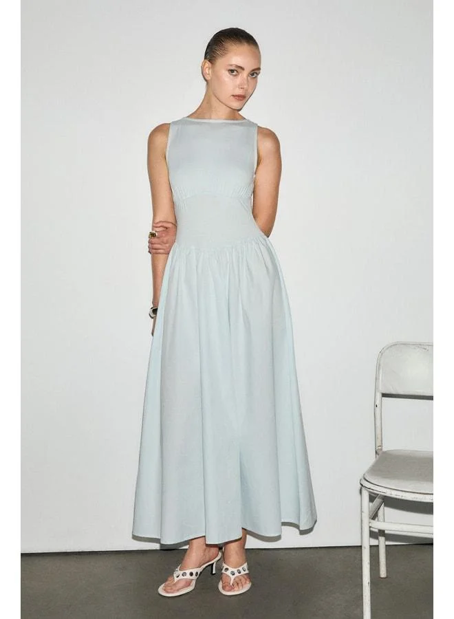 Grimelange  AIRE women's bicycle‑neck sleeveless blue dress. for Women | Best Price UAE