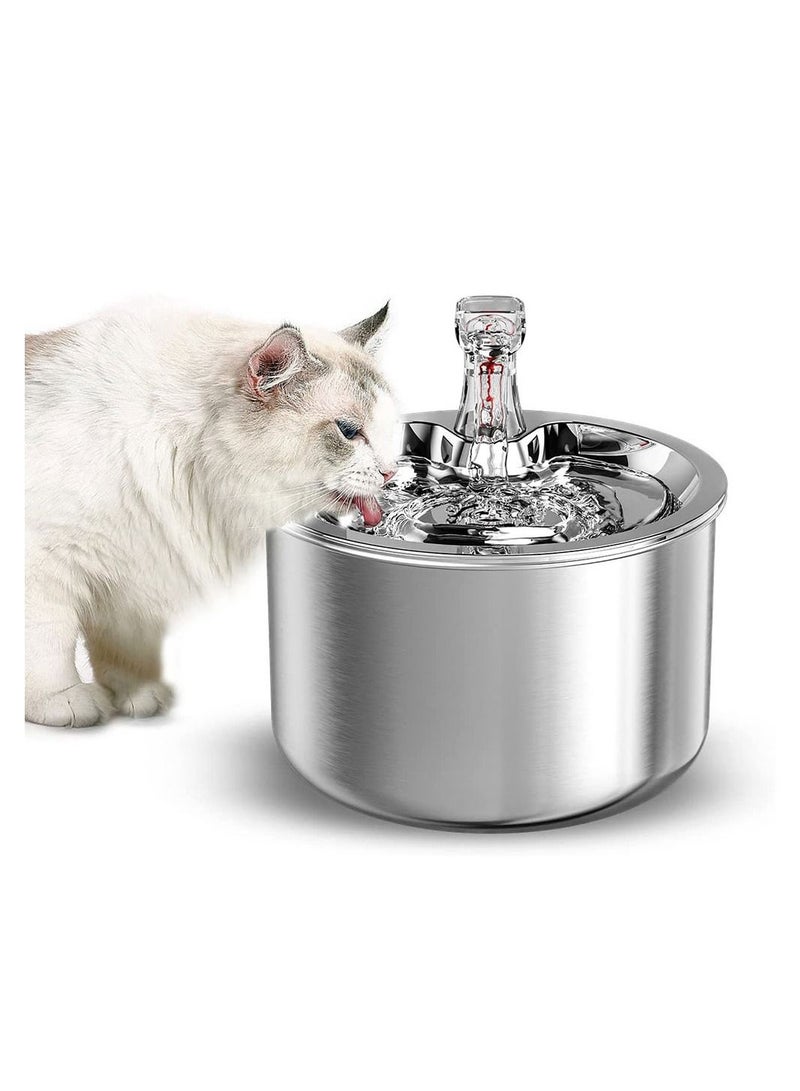 Cool Baby COOLBABY 2L Cat Water Fountain Multiple Filter Stainless Steel Pet Water Fountain Safety Silent Water Pump Buoy water level detection  - Image 1