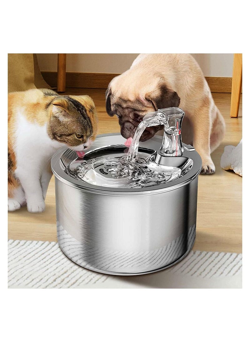 Cool Baby COOLBABY 2L Cat Water Fountain Multiple Filter Stainless Steel Pet Water Fountain Safety Silent Water Pump Buoy water level detection  - Image 2