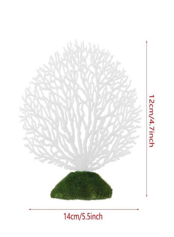 Fdit Artificial Ornament Strip Plant Ornament Glowing Effect Silicone Artificial Decoration for Fish Aquarium Landscape(White) - Image 2