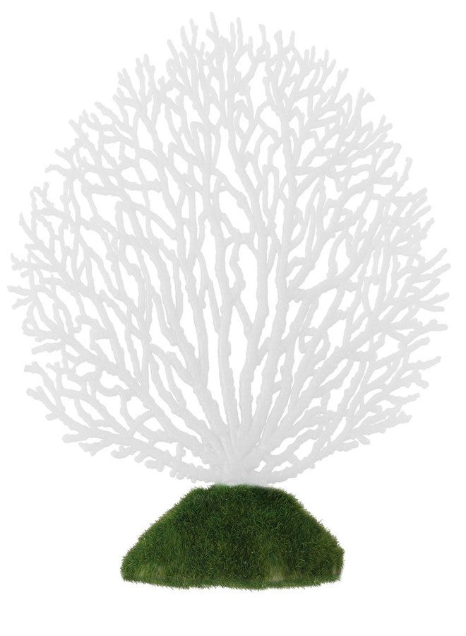 Fdit Artificial Ornament Strip Plant Ornament Glowing Effect Silicone Artificial Decoration for Fish Aquarium Landscape(White) - Image 1