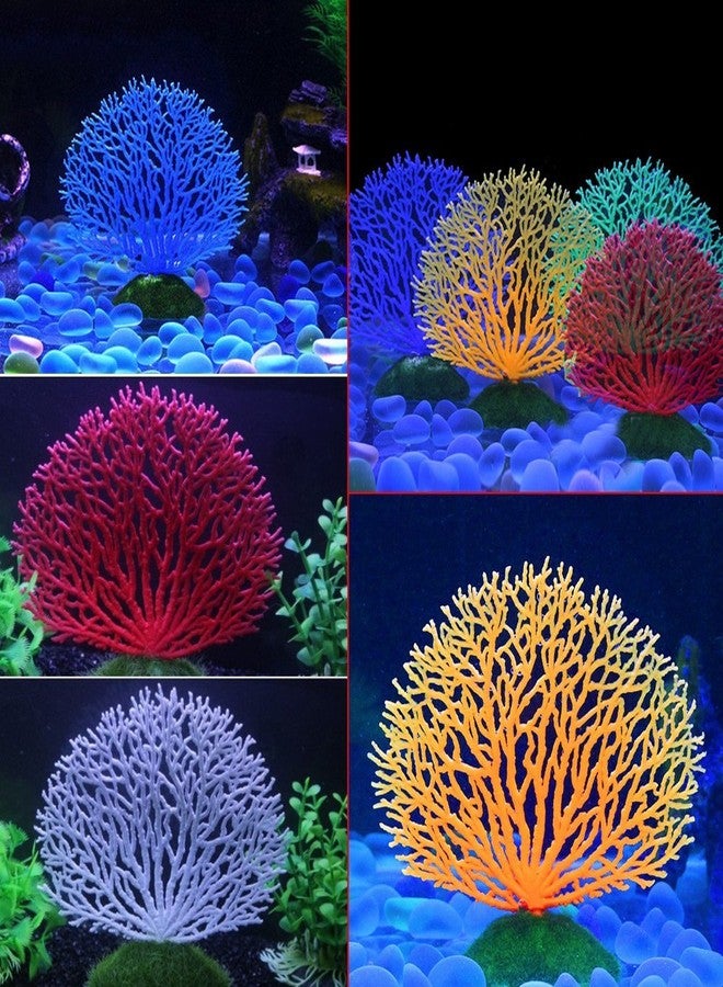 Fdit Artificial Ornament Strip Plant Ornament Glowing Effect Silicone Artificial Decoration for Fish Aquarium Landscape(White) - Image 3