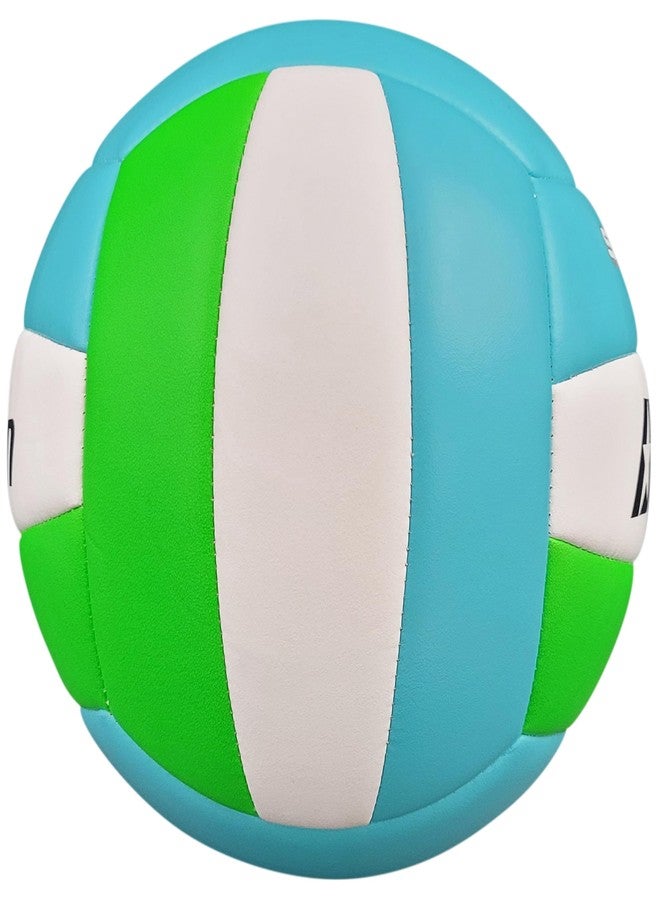 Baden | Soft Strike | Cushioned Synthetic Leather Recreational Volleyball | Indoor/Outdoor for Beginners | Official Size | Blue/Green/White - Image 5