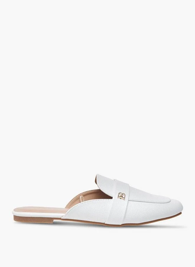 Flora Bella By Shoexpress Textured Slip-On Mules