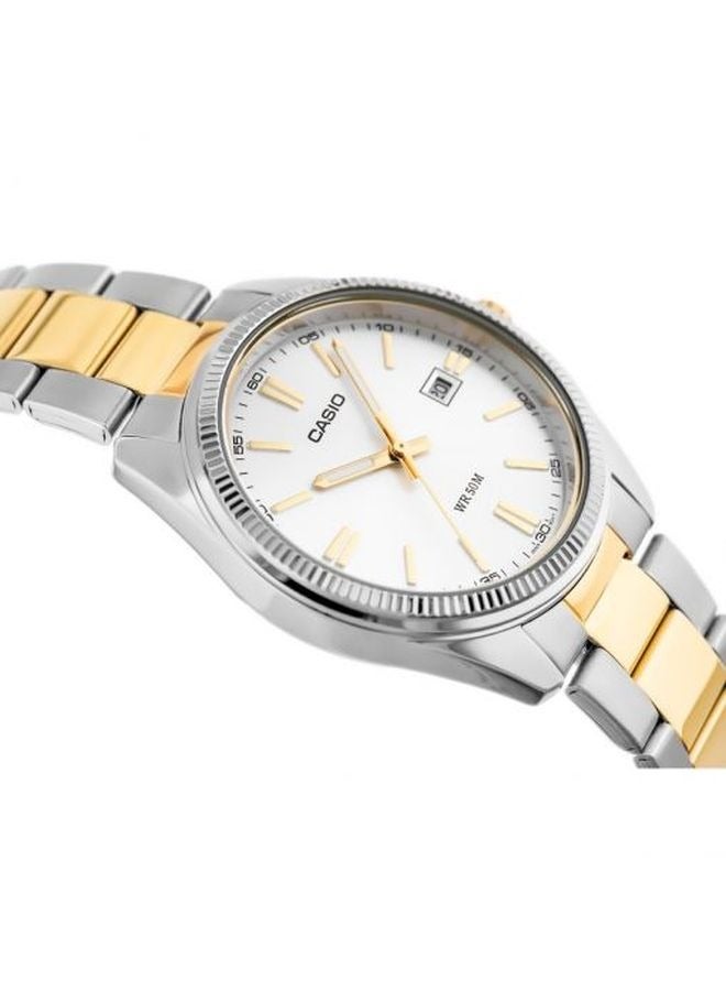 CASIO Casio LTP-1302SG-7AVDF Women's Enticer Water-Resistant Formal Analog Watch, 35 mm, Silver/Gold - Image 3