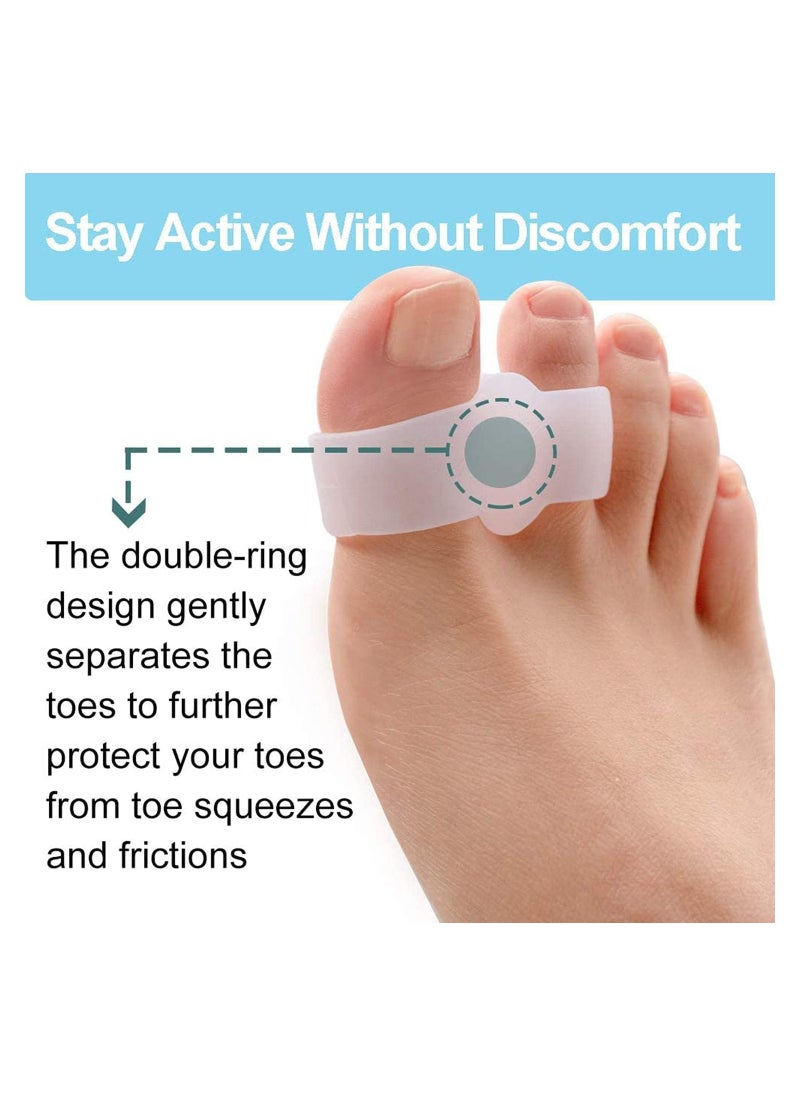 NXT - Bunion Corrector, 3 Pairs Toe Corrector Toe Separators for Overlapping Toes Silicone Bunion Corrector, Toe Separators with 2 Loops, Big Toe Space Suitable for Bunion and Overlap Toe 6 PCS - Image 1