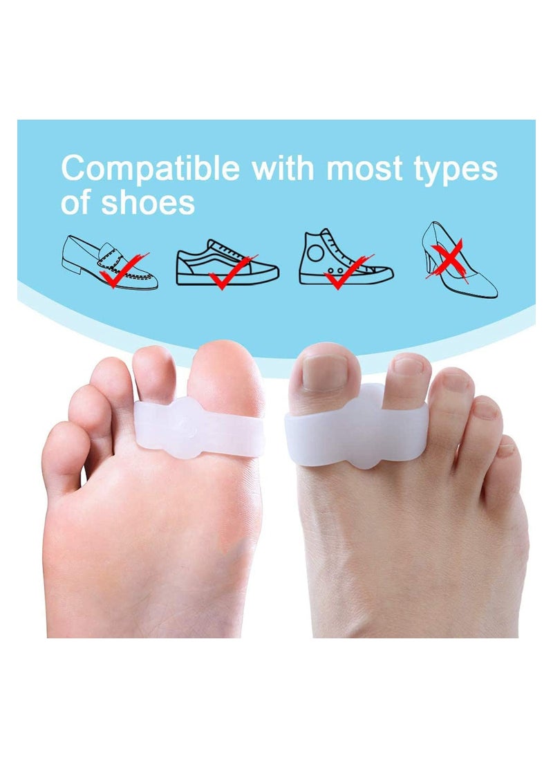 NXT - Bunion Corrector, 3 Pairs Toe Corrector Toe Separators for Overlapping Toes Silicone Bunion Corrector, Toe Separators with 2 Loops, Big Toe Space Suitable for Bunion and Overlap Toe 6 PCS - Image 1