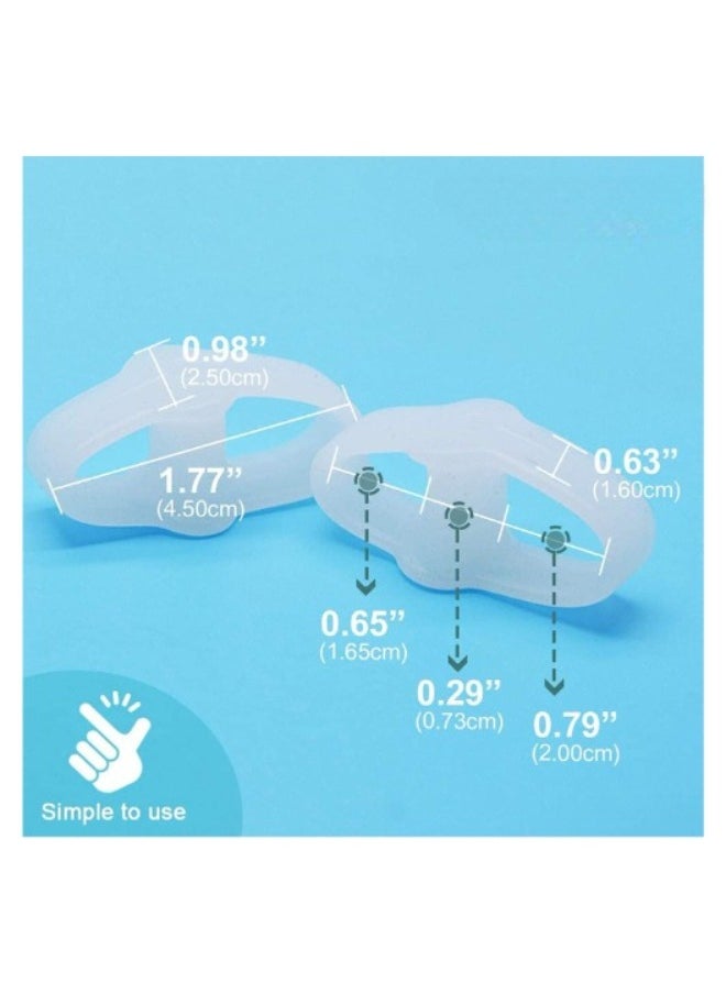 NXT - Bunion Corrector, 3 Pairs Toe Corrector Toe Separators for Overlapping Toes Silicone Bunion Corrector, Toe Separators with 2 Loops, Big Toe Space Suitable for Bunion and Overlap Toe 6 PCS - Image 1