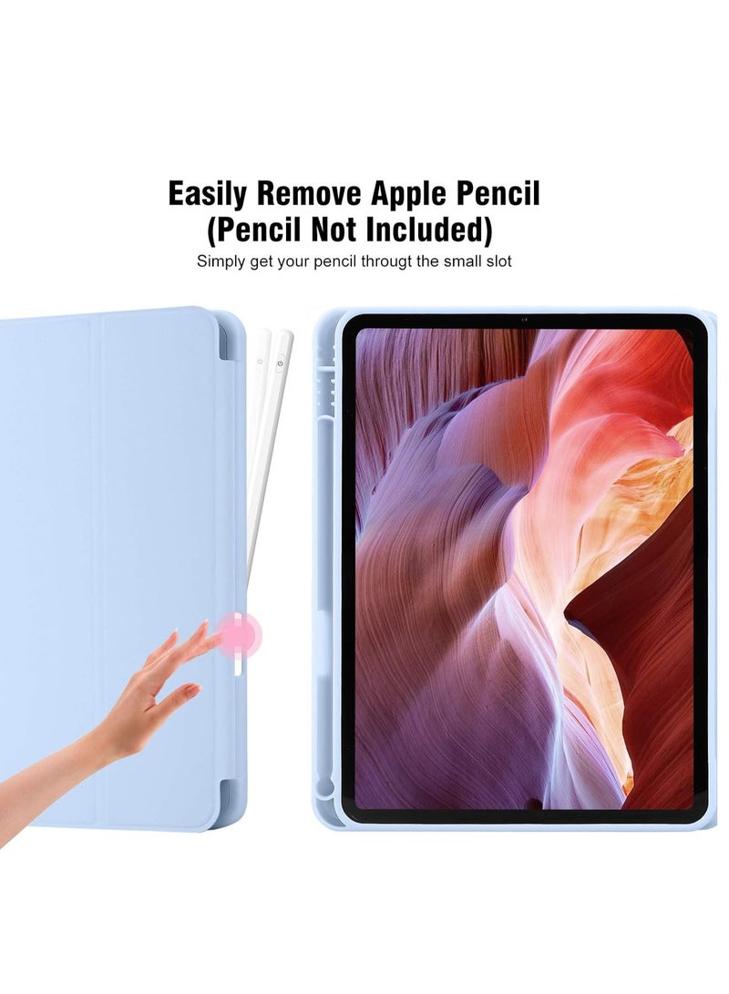 ELTRAZONE iPad 10th Generation Case 2022 with Pencil Holder - Soft TPU Back Protective Smart Trifold Stand Cover for iPad 10.9 Inch (10th Gen), Auto Wake/Sleep - Sky Blue - Image 2