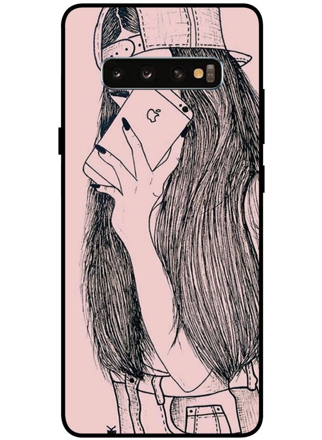 EYE CATCH Protective Case Cover For Samsung Galaxy S10 Plus 5G 6.7 Inches Smart Series Printed Protective Case Cover for Samsung S10 Plus 5G Girl Capture Selfie - Image 1