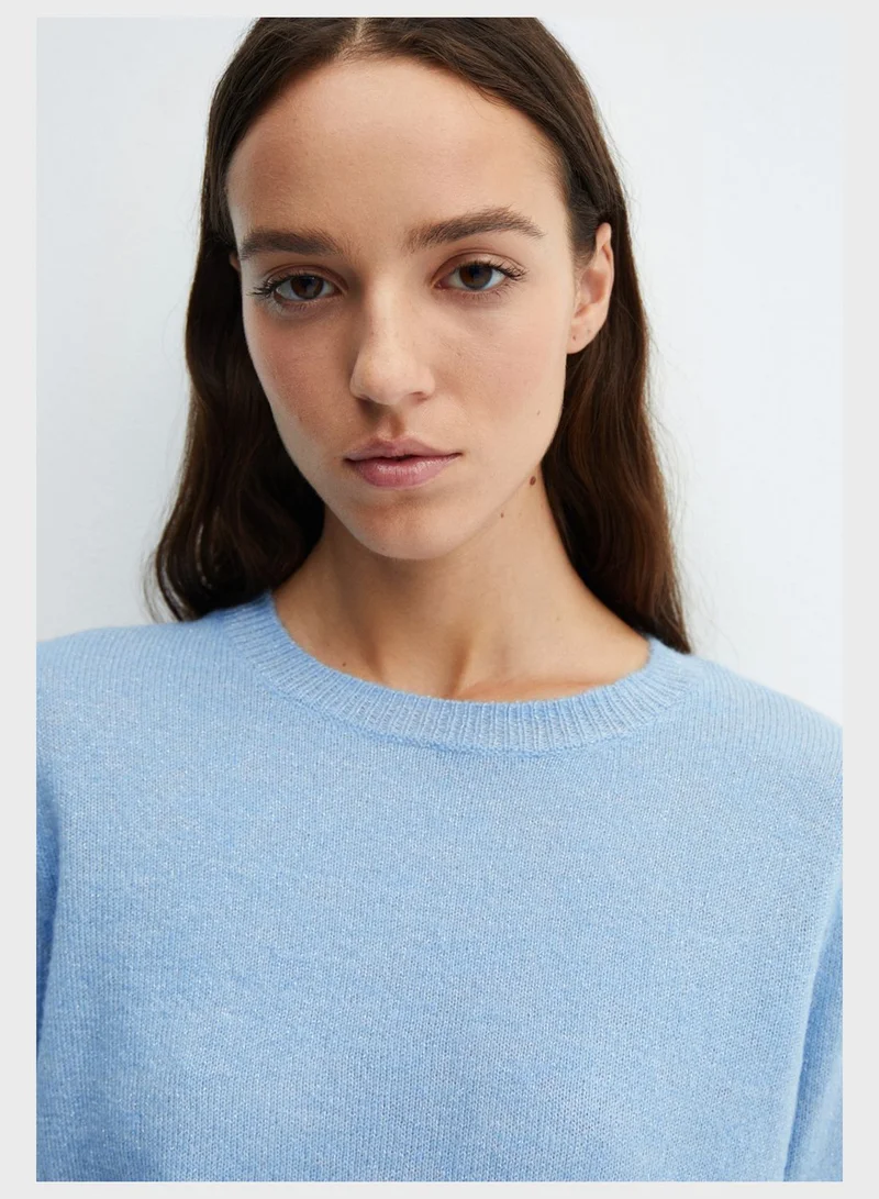 MANGO Crew Neck Knitted Sweater