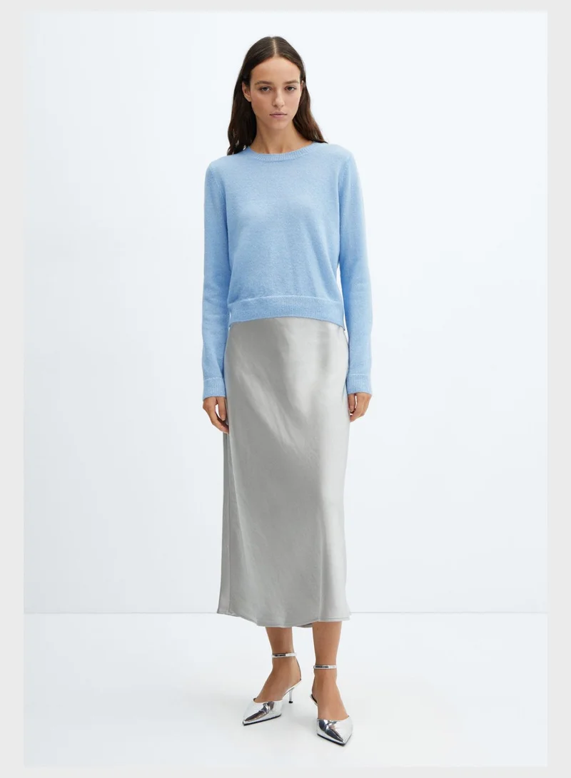MANGO Crew Neck Knitted Sweater