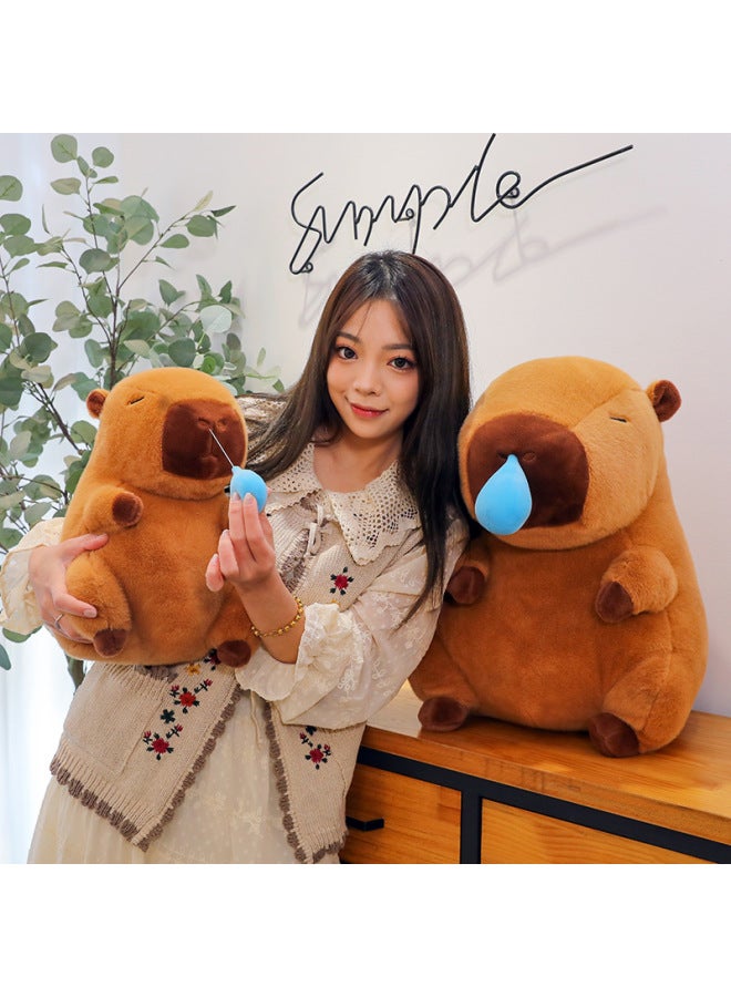 Net Red With Snot Kappibala Plush Toy Doll Cute Capybara Doll Sleeping Doll Wholesale-Specifications:30cm（0.5kg）-Color:Snot Capybara - Image 3