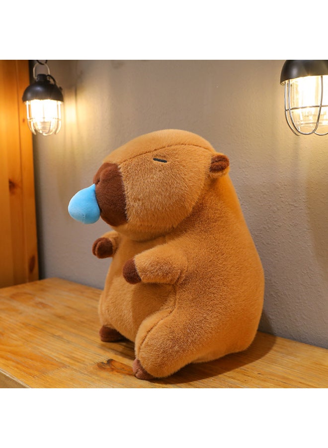 Net Red With Snot Kappibala Plush Toy Doll Cute Capybara Doll Sleeping Doll Wholesale-Specifications:30cm（0.5kg）-Color:Snot Capybara - Image 1