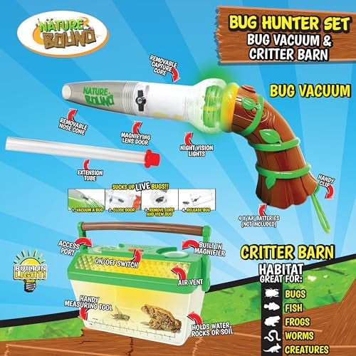Nature Bound Bug Catcher Toy, Eco-Friendly Bug Vacuum, Catch and Release Indoor/Outdoor Play, Ages 3 to 12, Green, Complete Kit for Kids, Includes Capture Core with Magnification - Image 3