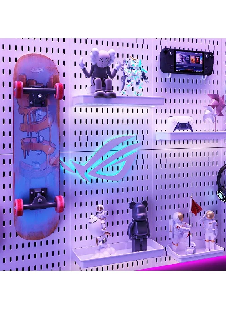 AROAQ Wall Hanging Perforated Pegboard Storage Kit, DIY Layout Pegboard Accessories, No Drilling, Crafts Organization - Image 3