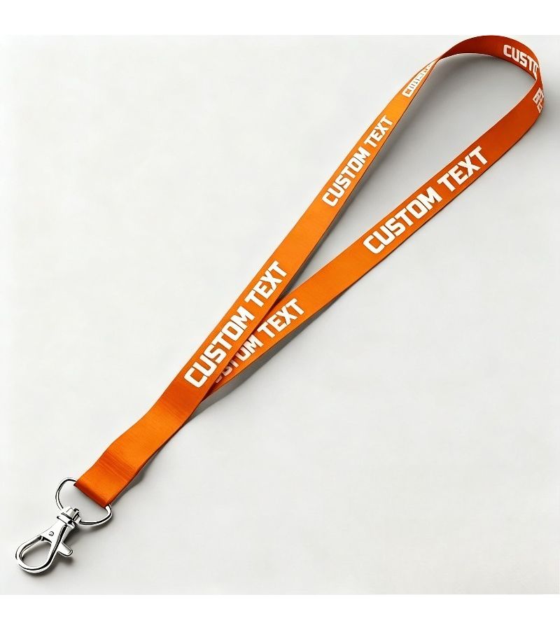 2D Customizable Polyester Lanyard With Printable Image Text Logo And Name Personalized ID Lanyard For Teachers Nurses Security Personnel Exhibitions Sky Blue 25 Pieces - Image 5