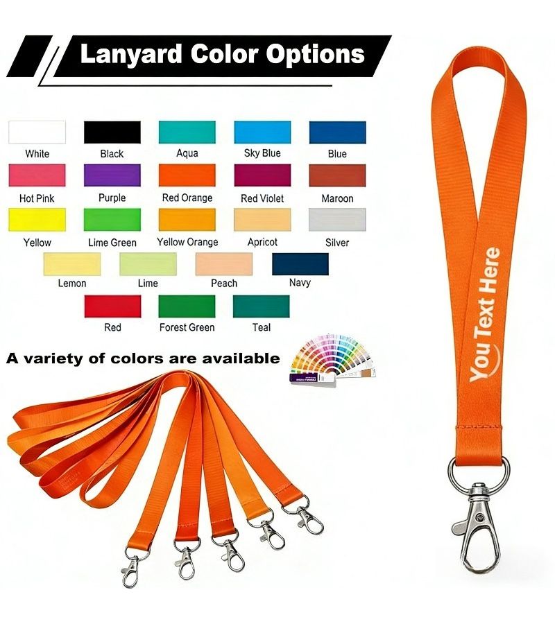 2D Customizable Polyester Lanyard With Printable Image Text Logo And Name Personalized ID Lanyard For Teachers Nurses Security Personnel Exhibitions Sky Blue 25 Pieces - Image 3