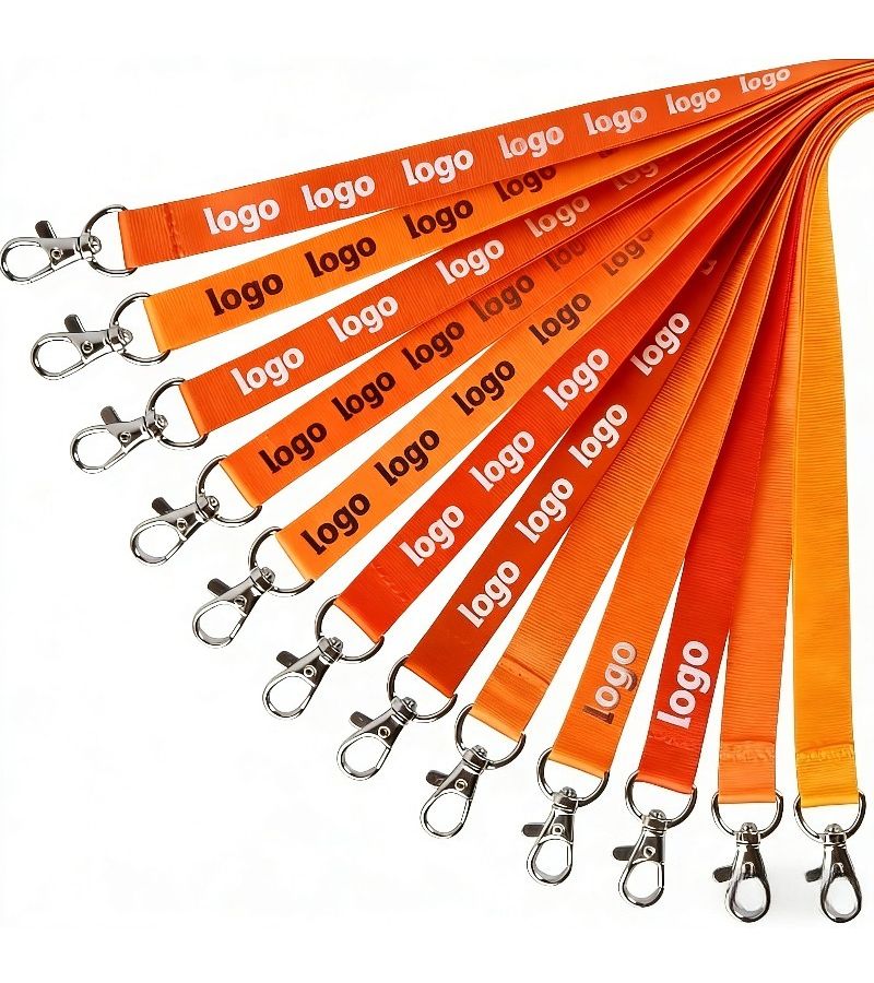 2D Customizable Polyester Lanyard With Printable Image Text Logo And Name Personalized ID Lanyard For Teachers Nurses Security Personnel Exhibitions Sky Blue 25 Pieces - Image 1