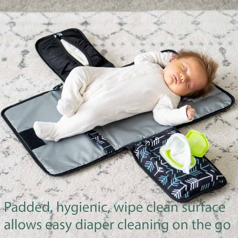 LILFOX Portable Changing Pad - One-Hand Diaper Change Pad for Baby Diaper Bag or Changing Table. Unisex Baby Shower Gifts, Newborn Essentials - Image 2