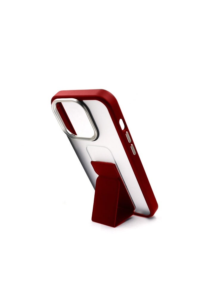 New iPhone 14 Pro Case with Magnetic Kickstand, Dark Red  - Image 2