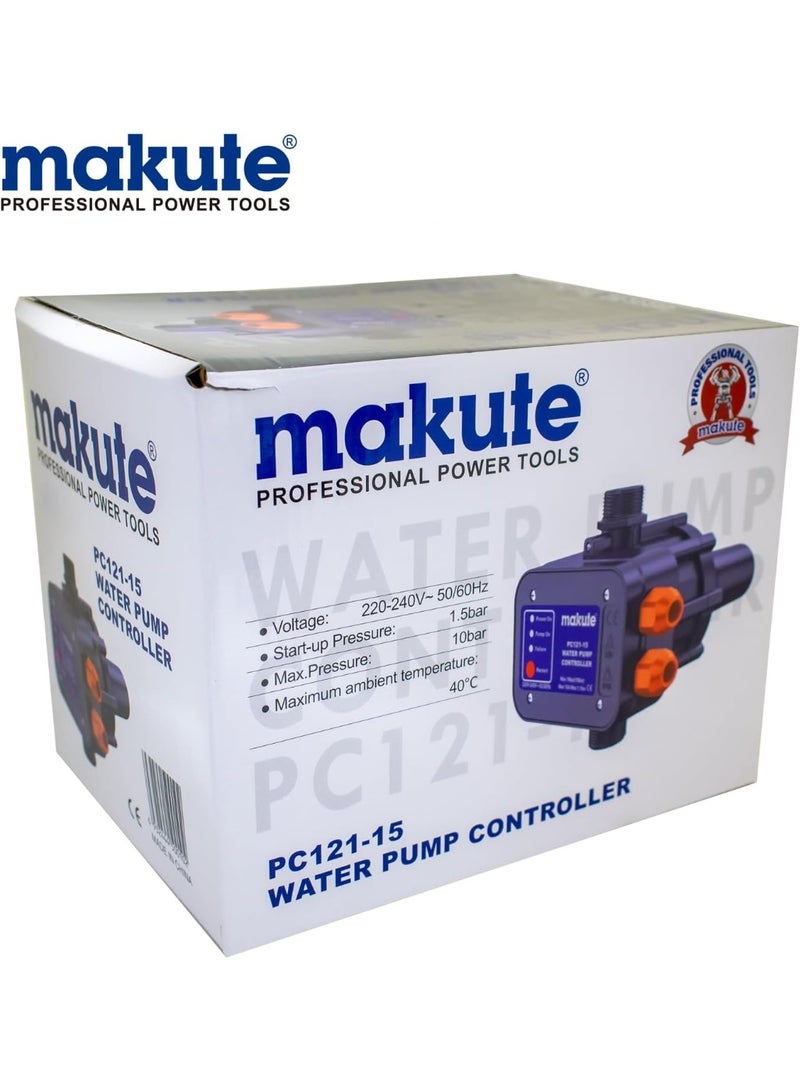 makute Automatic Water Pump Controller 220V 10A Pressure Regulator with Dry Run Protection and Reset Button for Home & Industrial Use – PC121-15 - Image 5