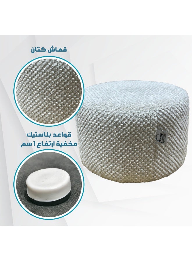 بكسل بين باج مقعد عثماني دائري من بكسل بين باج، لغرفة المعيشة وغرفة النوم - Image 3