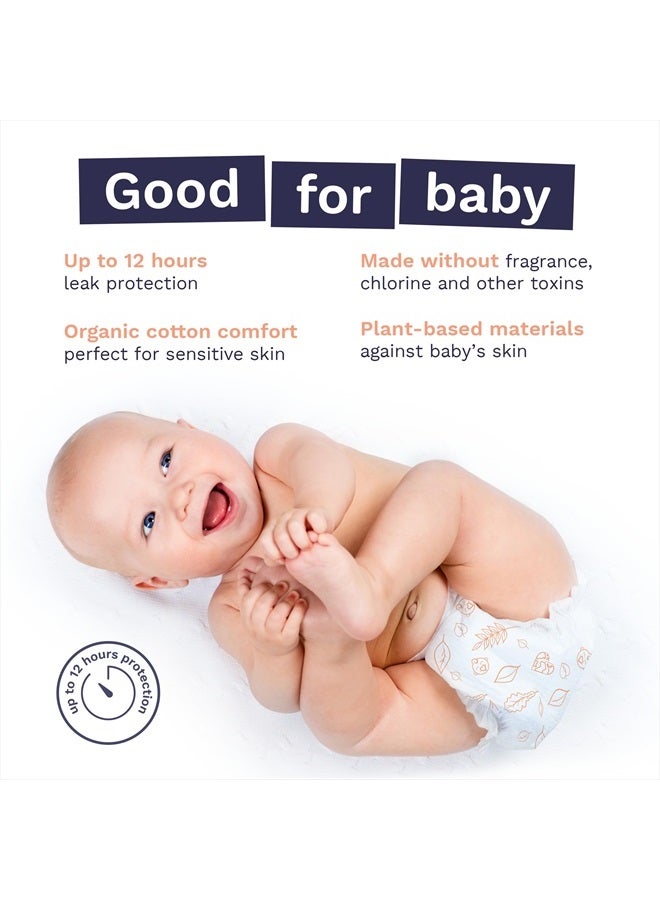 Pura Size 6 Eco-Friendly Diapers (29+ lbs) Totally Chlorine Free (TCF) Hypoallergenic, Soft Organic Cotton, Sustainable, up to 12 Hours Leak Protection, Allergy UK, 1 Packs of 18 Diapers - Image 2