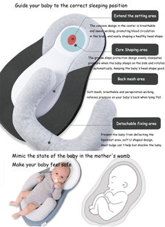 Aissiora Baby Lounger Pillow Head-shaping pillows Corrective flat-headed baby pillow Shaping pillows Baby Side Sleeper Pillow Anti-rollover Soft and breathable Support the head Prevent Flat Head for 0-12 Months Babies  - Image 3