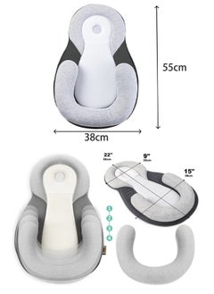 Aissiora Baby Lounger Pillow Head-shaping pillows Corrective flat-headed baby pillow Shaping pillows Baby Side Sleeper Pillow Anti-rollover Soft and breathable Support the head Prevent Flat Head for 0-12 Months Babies  - Image 2