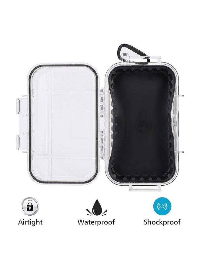 Vbestlife Plastic Waterproof Shockproof Box, Outdoor Waterproof Airtight Survival Case Storage Case Floating Hard Shell Wet Dry Box Carry Box Container Marine Fishfinder Case 4 Colors (Transparent) - Image 5