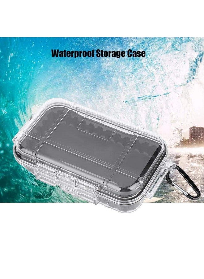Vbestlife Plastic Waterproof Shockproof Box, Outdoor Waterproof Airtight Survival Case Storage Case Floating Hard Shell Wet Dry Box Carry Box Container Marine Fishfinder Case 4 Colors (Transparent) - Image 4