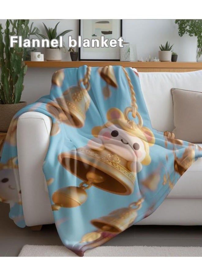 عام بطانية رقيقة من الفانيلا الكرتونية للأطفال والرضع (دافئة ومريحة، ومناسبة للنوم والألعاب) 70 سم * 100 سم - Image 4