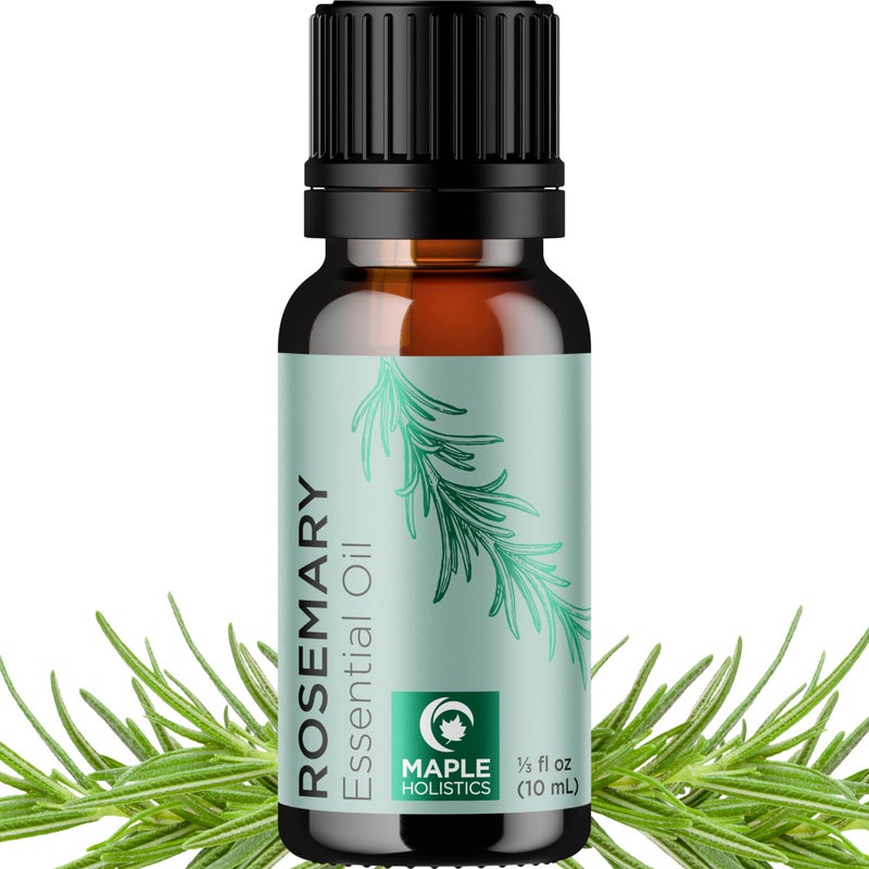 Maple Holistics Pure Rosemary Essential Oil for Aromatherapy - Undiluted Rosemary Oil for Hair Skin and Nails - Essential Oil for Diffusers Plus Hair Oil for Enhanced Shine Cleansing and Dry Scalp Treatment - Image 1