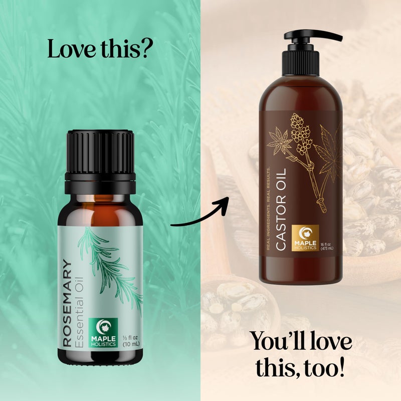 Maple Holistics Pure Rosemary Essential Oil for Aromatherapy - Undiluted Rosemary Oil for Hair Skin and Nails - Essential Oil for Diffusers Plus Hair Oil for Enhanced Shine Cleansing and Dry Scalp Treatment - Image 5