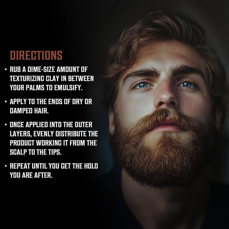 Viking Revolution Sandalwood Hair Clay for Men - Matte Finish Mens Hair Clay - Texturizing Clay Hair Product Men with Jojoba and Vitamin E - Clay Pomade for Men Effortless Hair Styling Cream (2 oz) - Image 4