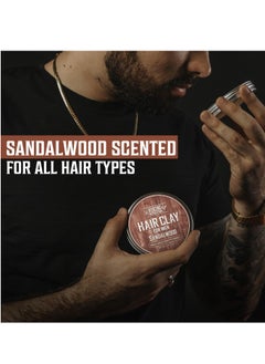 Viking Revolution Viking Revolution Sandalwood Hair Clay for Men - Matte Finish Mens Hair Clay - Texturizing Clay Hair Product Men with Jojoba and Vitamin E - Clay Pomade for Men Effortless Hair Styling Cream (2 oz)  - Image 4