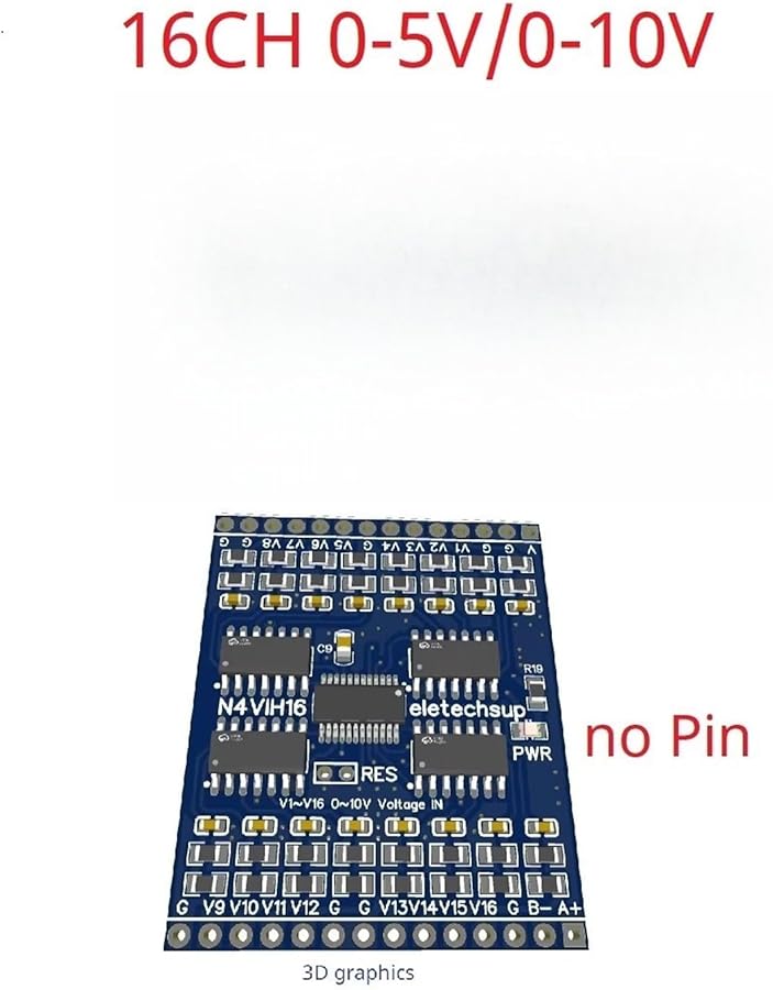 16AI RS485 Modbus RTU ADC Module 0 5V 0 10V 4 20mA Analog Input DC 5V Mini PinBoard - Image 3